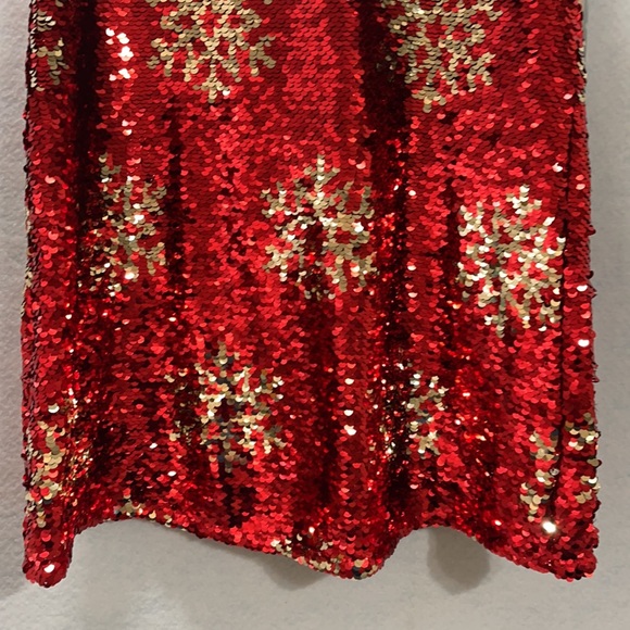 Cat & Jack Reversible Sequin Snowflake Dress - Picture 3 of 12